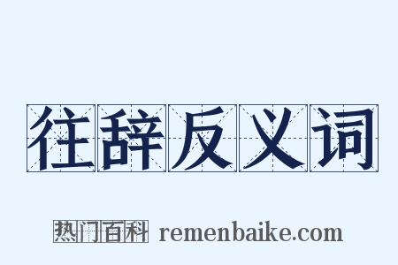 往辞反义词是什么意思的图片